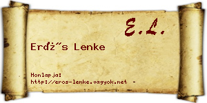 Erős Lenke névjegykártya